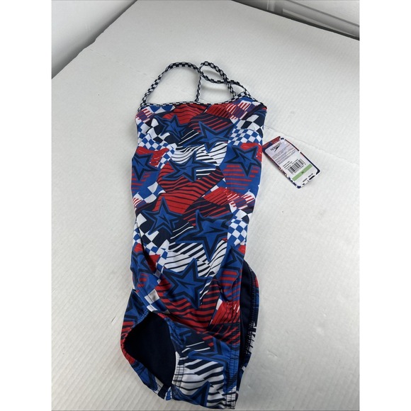 Speedo Women's 34‎ Americana Look Stars Stripes New 913 Pro LT - Picture 1 of 6